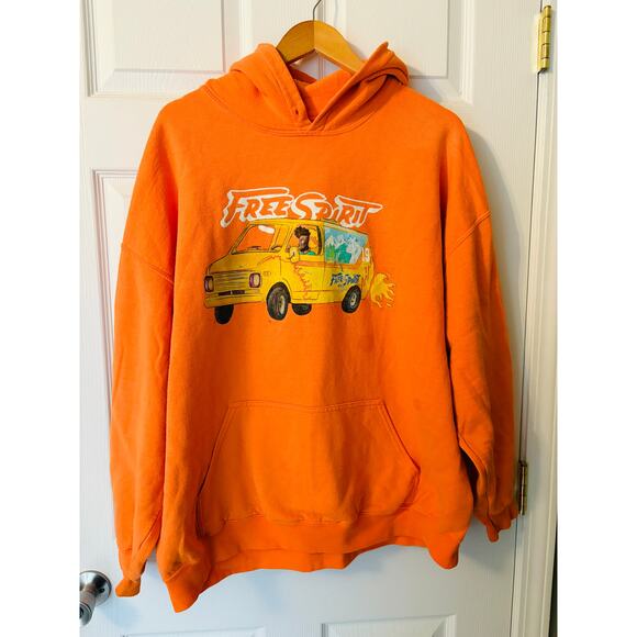 Khalid Free Spirit 2019 Tour Hoodie Orange Pullover Sweatshirt DJ Fest SIZE 2XL - Picture 1 of 10